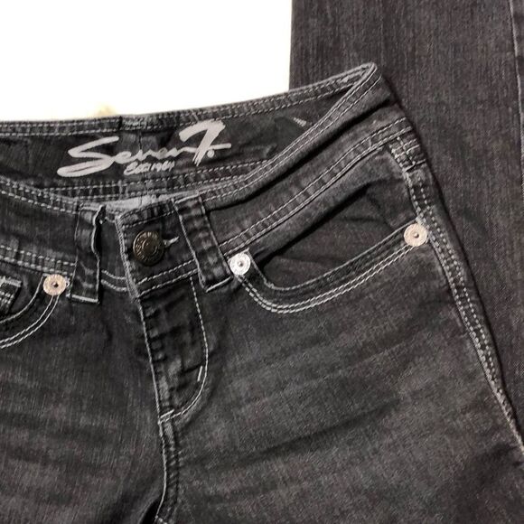Seven7 Ankle Jeans Dark Gray or Faded Black 4 - Picture 7 of 16